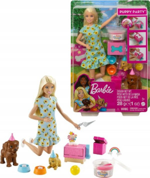 Barbie Zestaw Lalka Przyjęcie Dla Szczeniaczków 3+