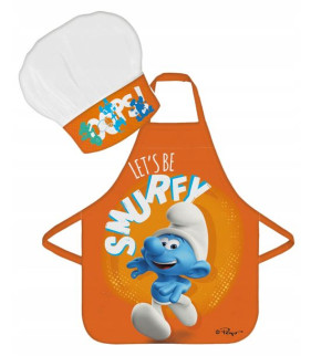 Smerfy Smurf Fartuszek Kuchenny Z Czapką Kucharską