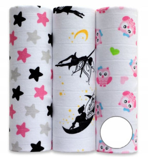 Ega Kids Zestaw Pieluszki Bambus 60x60 Cm 3 Szt,
