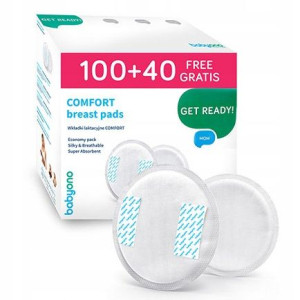 Babyono Wkładki Laktacyjne Comfort Białe 140 Szt