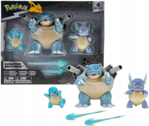 Pokemon Zestaw 4 Figurki Deluxe Ewolucja Squirtle