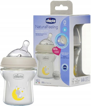 Chicco Butelka Szklana Naturalfeeling 150ml 0m+