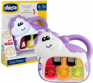 Chicco Interaktywne Pianinko Krówka Pianino 18m+