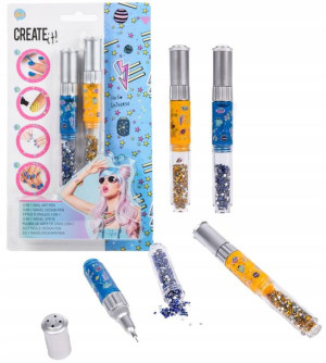 Create It! Zestaw Pisaki I Ozdoby Do Paznokci 3w1