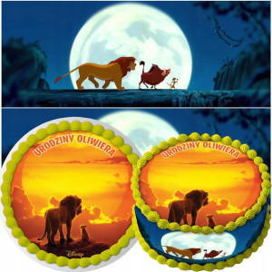 Zestaw Opłatek Na Tort+obwoluta Król Lew Lion Y6