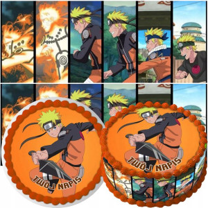 Zestaw Opłatek Na Tort+obwoluta Naruto Uzumaki Y6