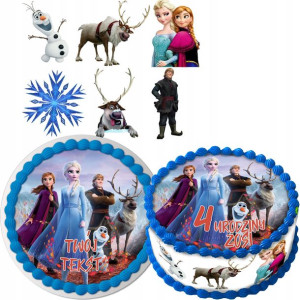 Zestaw Opłatek Na Tort+postacie Frozen Elza Y6