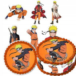 Zestaw Opłatek Na Tort+postacie Naruto Uzumaki Y6