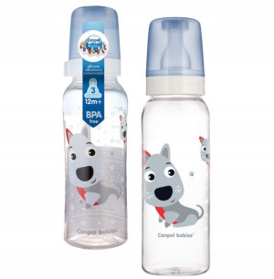 Canpol Butelka Wąska 250ml Cute Animals +12m