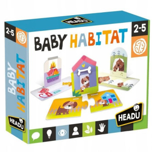 Headu Gra Logiczna Edukacyjna Puzzle Zwierzęta 2-5
