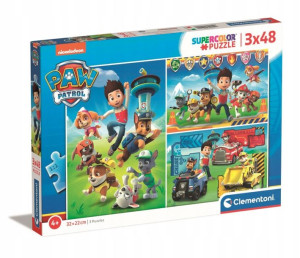 Psi Patrol Supercolor Puzzle Clementoni 3x48 El.