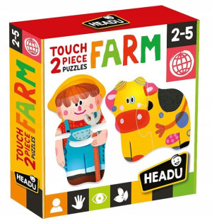 Headu Puzzle Sensoryczne Układanka Farma 2-5 Lat