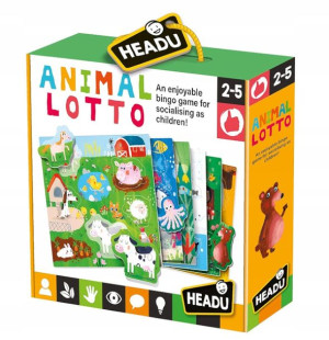 Headu Lotto Puzzle Edukacyjne Zwierzęta 2-5 Lat