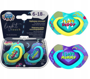 Canpol Babies Smoczek Symetryczny Neon Love 6-18m