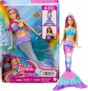 Barbie Dreamtopia Syrenka Malibu Świecąca Hdj36