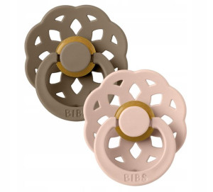 Bibs Smoczek 2pack Boheme Dark Oak+ Blush 0+ S