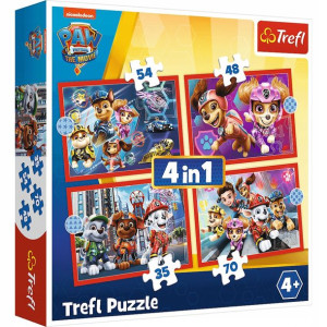 Trefl Puzzle 4w1 Psi Patrol The Movie W Mieście