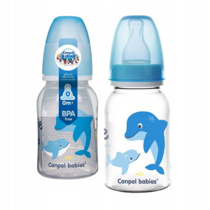 Canpol Babies Butelka Wąska 120ml Love&sea +0m