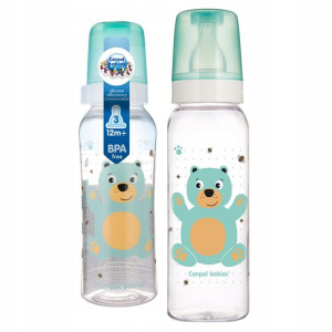 Canpol Butelka Wąska 250ml Cute Animals +12m