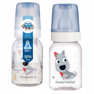 Canpol Butelka Wąska 120ml Cute Animals +0m