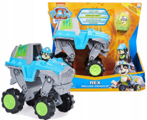 Psi Patrol Pojazd Deluxe Dino Rescue Rex + Figurka