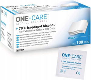 Gaziki Nasączone Alkoholem One-care 100 Szt