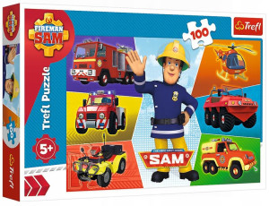 Trefl Puzzle Pojazdy Strażaka Sama 100el. +5