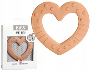 Bibs Baby Bitie Gryzak Serce Peach Bez Bpa +3m