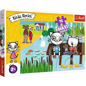 Trefl Puzzle Maxi Kicia Kocia Nad Jeziorem 15el.+2