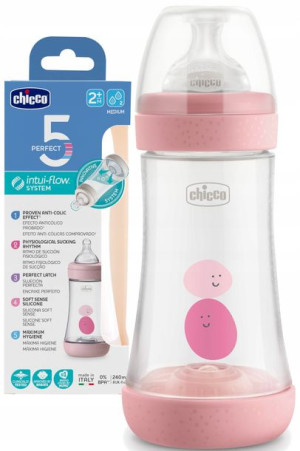 Chicco Butelka Antykolkowa Perfect5 240ml 2+