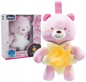 Chicco Miś Na Dobranoc Pluszowy Lampka + Kołysanki