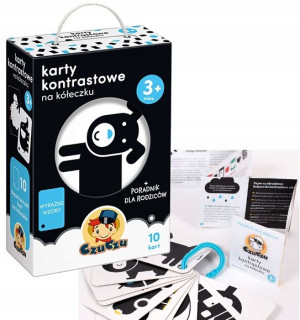 Czuczu Karty Kontrastowe Na Kółeczku Książeczka +3