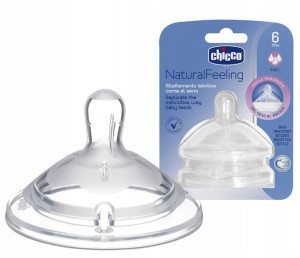 CHICCO SMOCZEK DO BUTELKI NaturalFeeling 6+m 2szt.