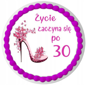 Opłatek Na Tort 20,30,40,50 Urodziny Twój Tekst Y6