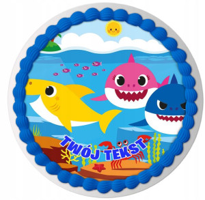 Opłatek Na Tort Baby Sharks Urodziny Twój Tekst Y6