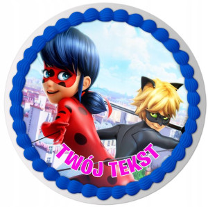 Opłatek Na Tort Biedronka I Czarny Kot Tekst Y6