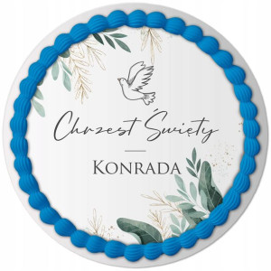 Opłatek Na Tort Chrzest Święty Z Imieniem Y2