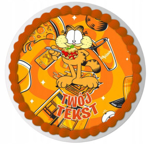 Opłatek Na Tort Garfield Urodziny Twój Tekst Y6