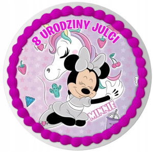 Opłatek Na Tort Minnie Myszka Mikitekst Y6