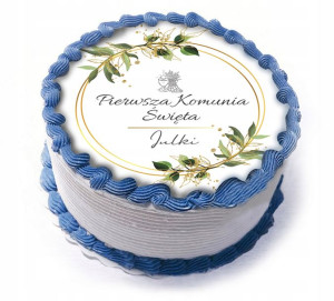 Opłatek Na Tort Pierwszą Komunię Świętą Kwiaty Y7