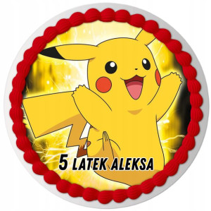 Opłatek Na Tort Pikatchu Pokemon Ash Pika Tekst Y6