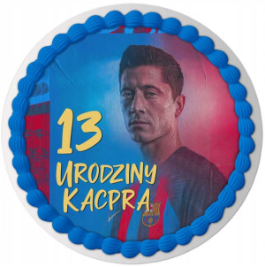 Opłatek Na Tort Rl9 Fc Barcelona Lewandowski Y4
