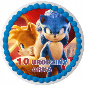 Opłatek Na Tort Sonic 2 Szybki Jak Urodziny Y5
