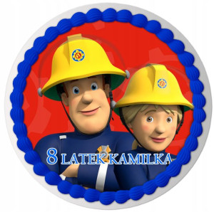 Opłatek Na Tort Strażak Sam Fireman Tekst Y6
