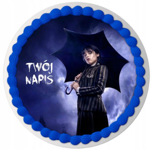 Opłatek Na Tort Wednesday Addams Twój Tekst Y6