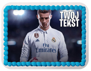 Poziomy Opłatek Na Tort Cr7 Ronaldo Real Madryt Y5