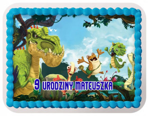 Poziomy Opłatek Na Tort Gigantozaurus Dinozaur Y6