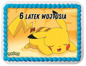 Poziomy Opłatek Na Tort Pikachu Pokemon Ash Y6