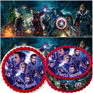 Zestaw Opłatek Na Tort+obwoluta Avengers Marvel Y6