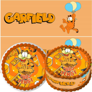 Zestaw Opłatek Na Tort+obwoluta Garfield Y6